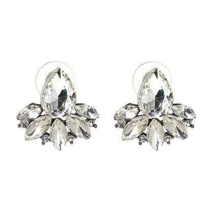 Europe And The United States Exaggerated Alloy Diamond Personality Stud Earrings