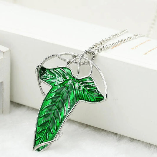 Europe And The United States Explosives Lord Of The Rings Elf Leaf Brooch Necklace