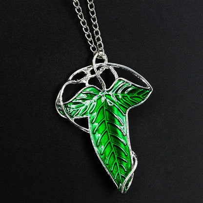 Europe And The United States Explosives Lord Of The Rings Elf Leaf Brooch Necklace