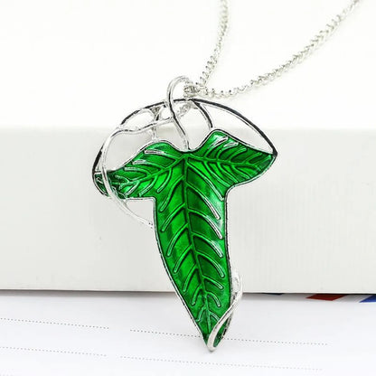 Europe And The United States Explosives Lord Of The Rings Elf Leaf Brooch Necklace