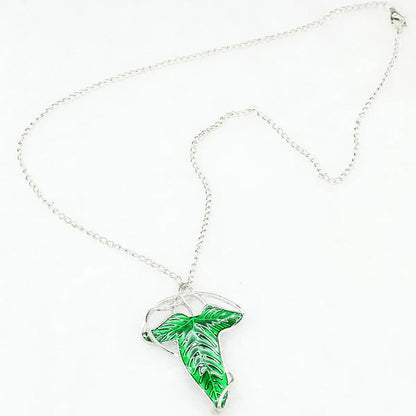 Europe And The United States Explosives Lord Of The Rings Elf Leaf Brooch Necklace