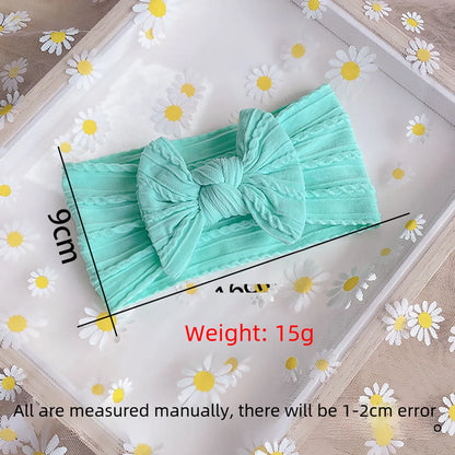 Europe And The United States New Soft Nylon Children'S Hair Band 5PCs Set Baby Bow Elastic Headscarf Baby Hair Band