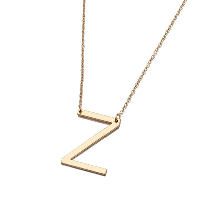 Europe And America Cross Border Hot Sale 26 English Letters Pendant Fashion Necklace Personalized Creative Clavicle Chain Female Accessories Wholesale