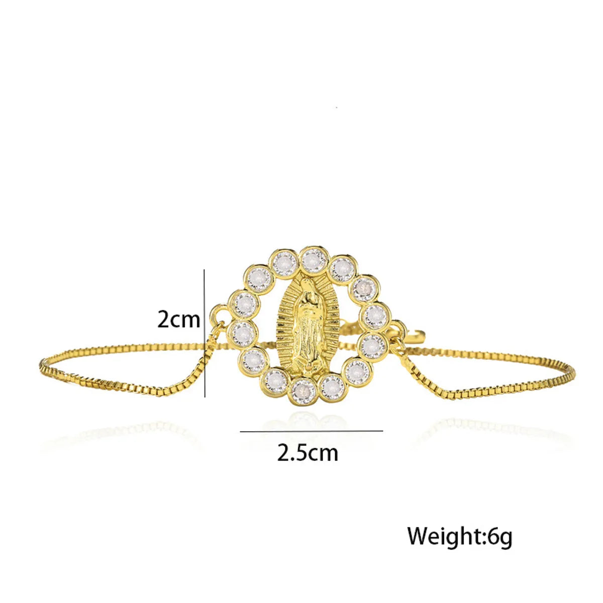 Fashion Geometric Copper Zircon Bracelets In Bulk