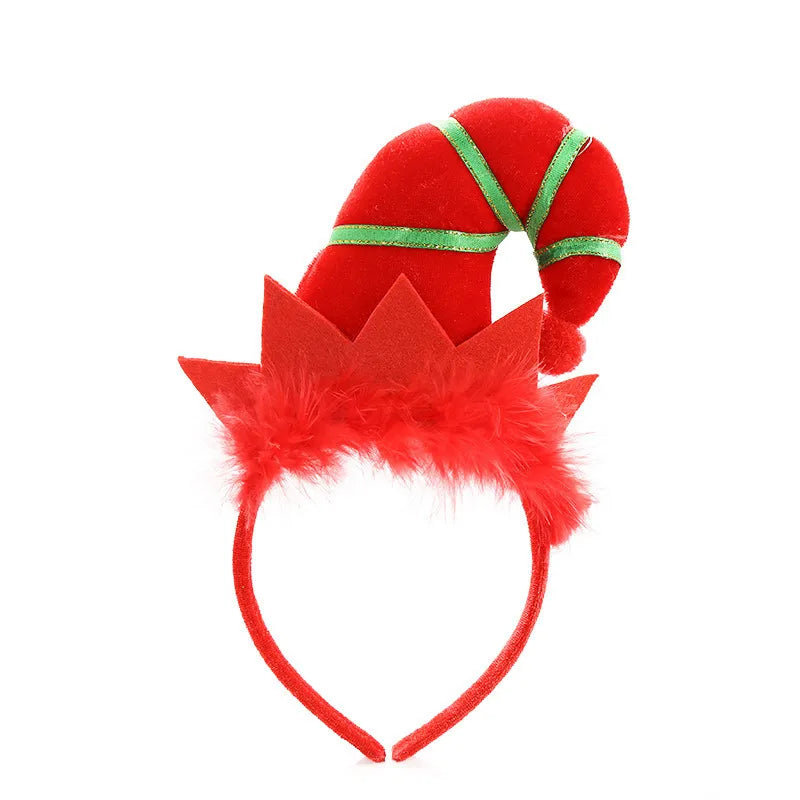 European And American Children'S Hair Accessories Elves Hat Christmas Hairband Halloween Funny European And American LED Light Headdress Spot Wholesale