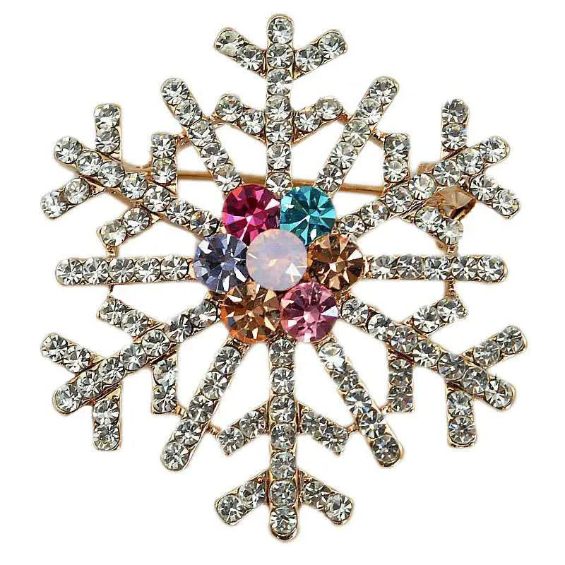 Christmas Brooch Crutches Elk Snowflake Snowman Christmas Tree Wreath Bell Boots Pin Corsage Hot Sale