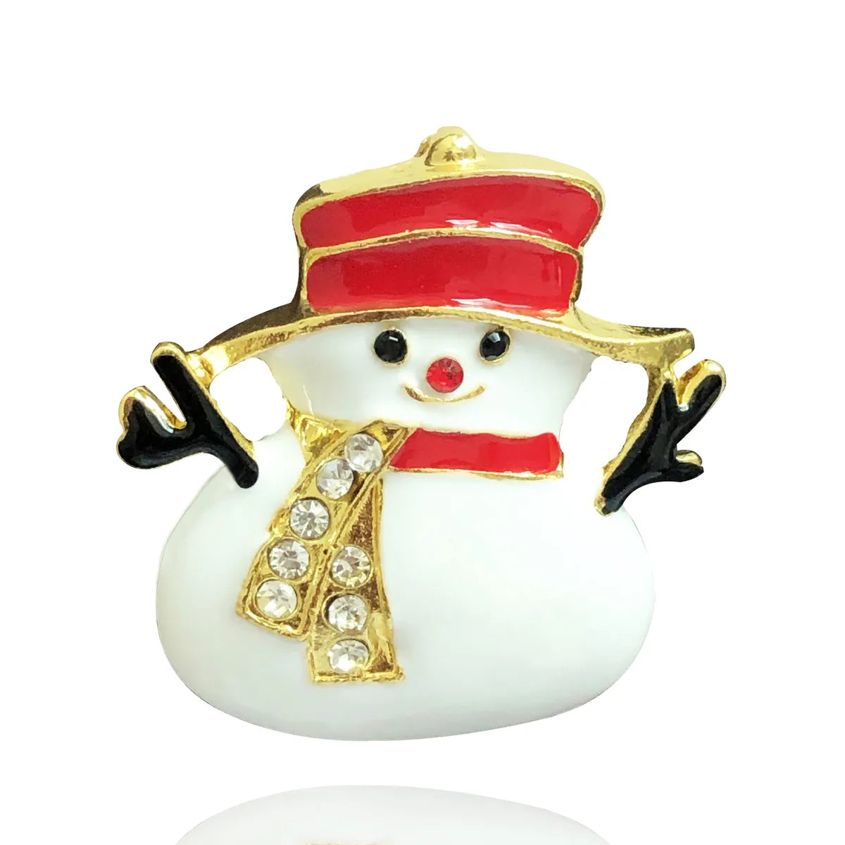 Christmas Brooch Crutches Elk Snowflake Snowman Christmas Tree Wreath Bell Boots Pin Corsage Hot Sale