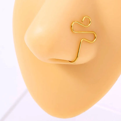 European And American Creative Personality Simple Non-perforated U-shaped Nose Clip