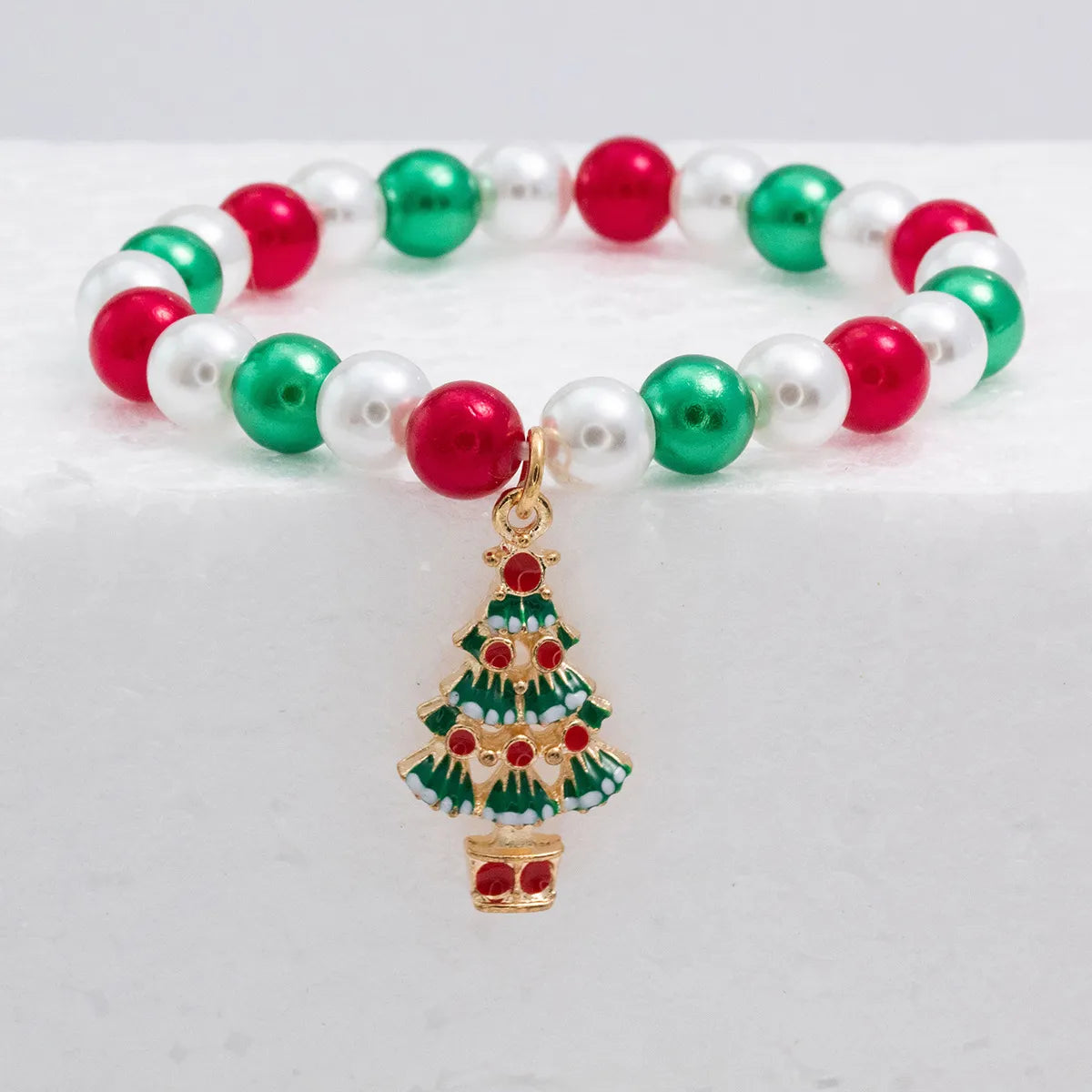 Hot Christmas Bracelet Holiday Santa Claus Bracelet Snowflake Bell Elk Bracelet Elastic Bracelet