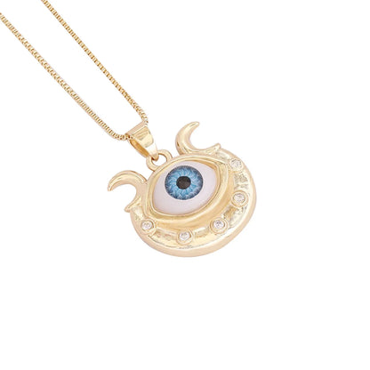 European And American Cross-border Palm Love Demon Eye Pendant Personalized Necklace