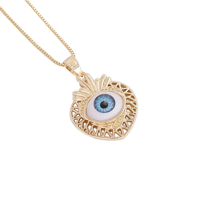 European And American Cross-border Palm Love Demon Eye Pendant Personalized Necklace