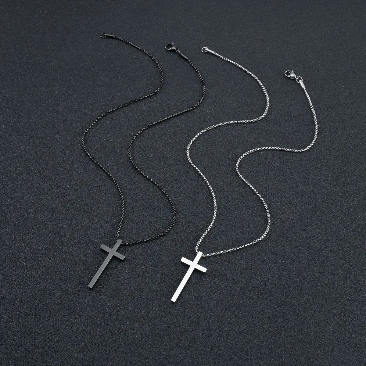 Fashion Cross Titanium Steel Plating Pendant Necklace