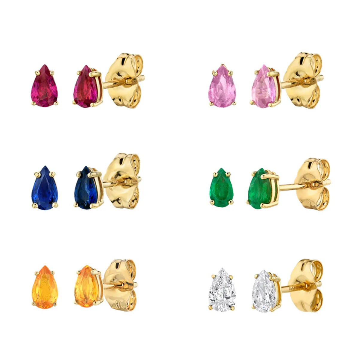 European And American Drop-shaped Zircon Earrings Fashion Earrings