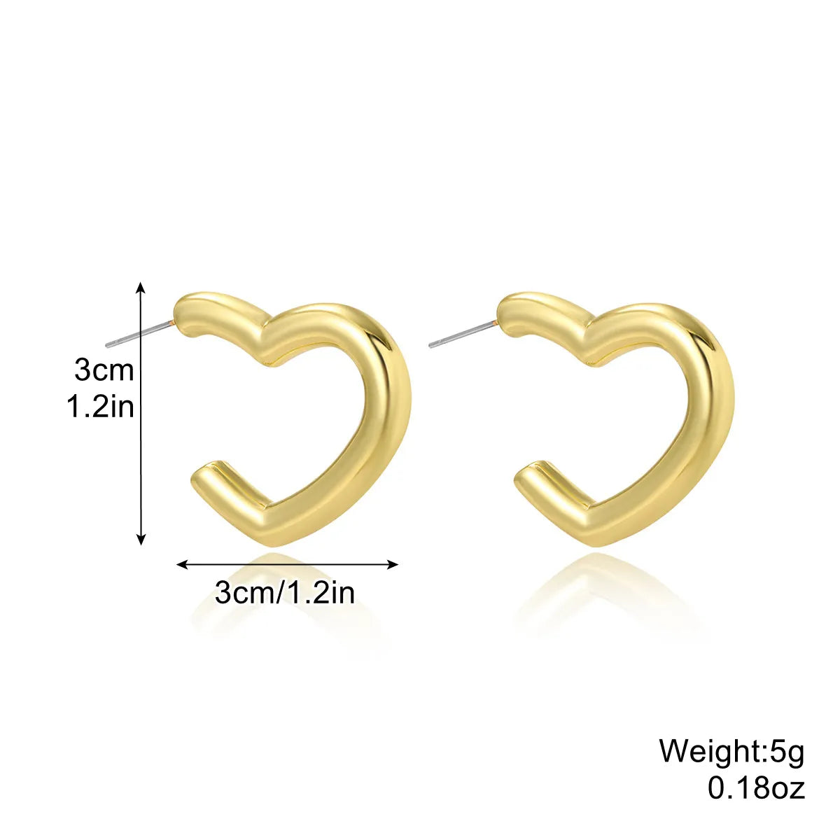 European And American Earrings Gold-plated Ins Cross-border Earrings C- Ring Love Water Drop-shaped Earrings Bamboo Simple Earrings All-matching