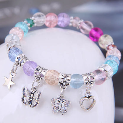 European And American Fashion Metal Multi-element Pendant Crystal Temperament Bracelet