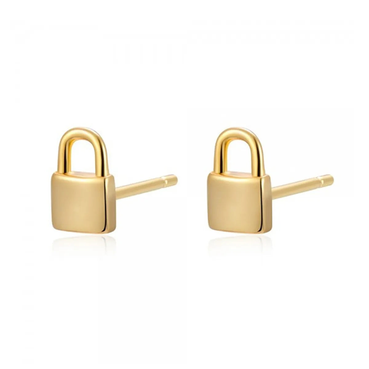 European And American Fashion Personality Small Lock Key-shaped Copper Earring