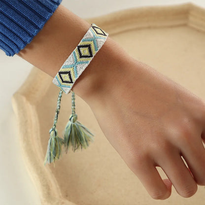 European And American Fashion Retro Wrist Strap Bohemian Ribbon Tassel Bracelet