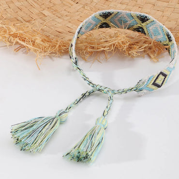 European And American Fashion Retro Wrist Strap Bohemian Ribbon Tassel Bracelet