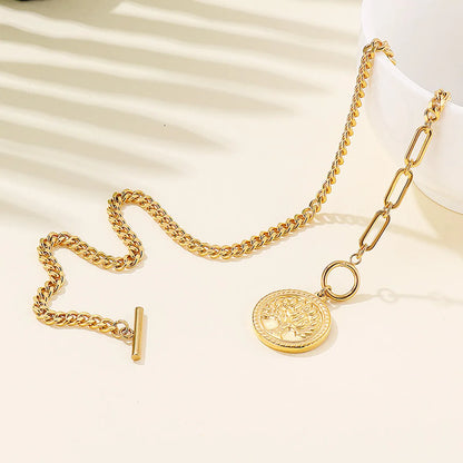 Fashion Heart 18K Gold Plated Titanium Steel Wholesale