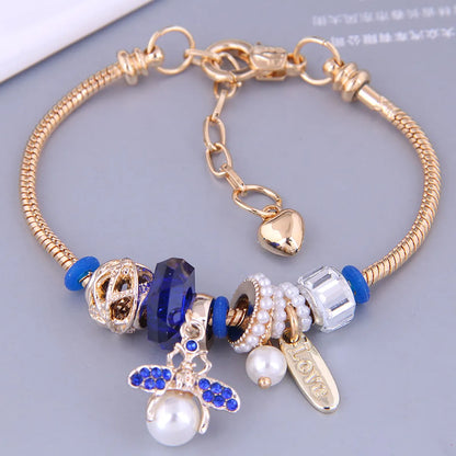 European And American Fashion Simple Bee Pendant Alloy Bracelet