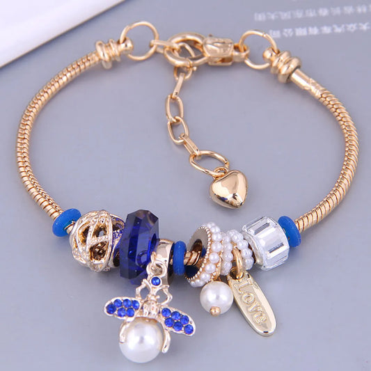 European And American Fashion Simple Bee Pendant Alloy Bracelet