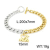 Fashion 18K Gold Plated No Inlaid Titanium Steel Wholesale