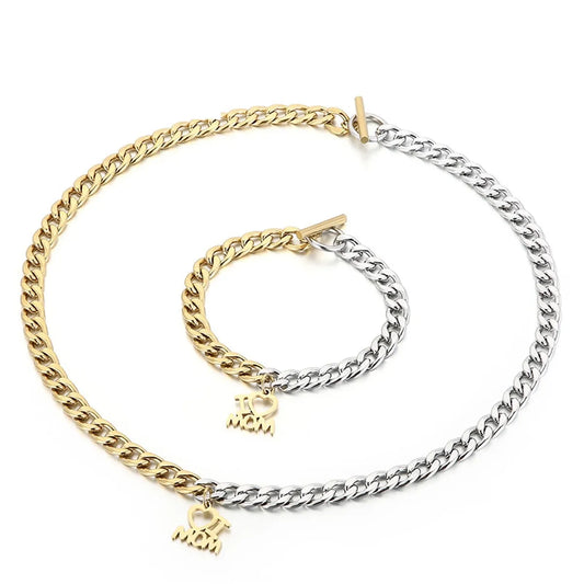 Fashion 18K Gold Plated No Inlaid Titanium Steel Wholesale