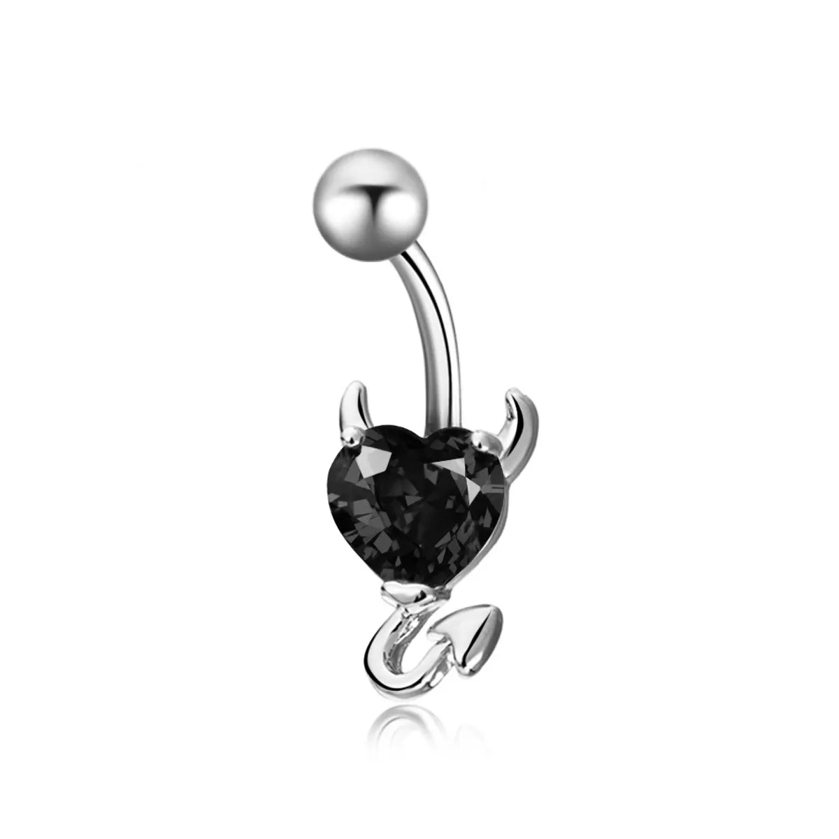 Fashion Heart Copper Plating Belly Ring