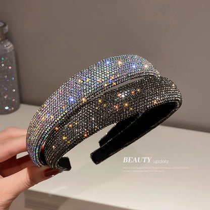 European And American Full Diamond Fashion Color Drill Press Hair Hoop