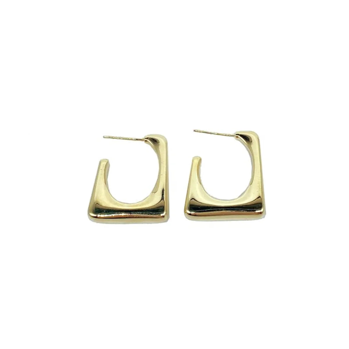 European And American Geometric Trapezoidal Square Alloy Earrings