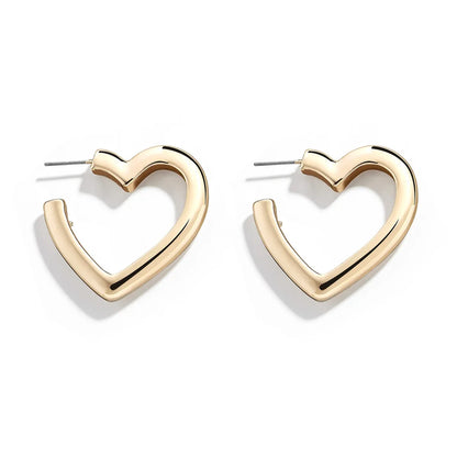 European And American Heart Earrings Alloy Heart Earrings Size C Alloy Set