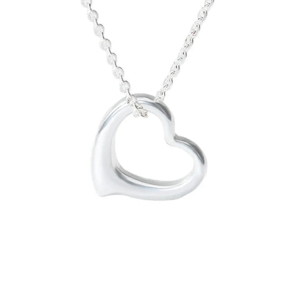 European And American Heart Pendant Necklace Stainless Steel