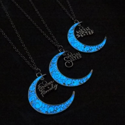 European And American Halloween Hot Hollow Moon Luminous Lucky Tree Clavicle Chain Accessories Necklace Factory In Stock Ornament