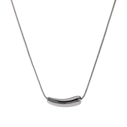 European And American Ins Simple Stainless Steel Necklace Water Drop Pendant High-grade Versatile Clavicle Chain Female Titanium Steel Jewelry