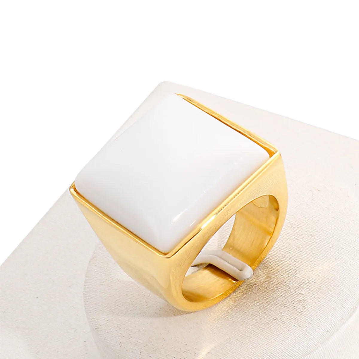 Stainless Steel 18K Gold Plated Fashion Geometric No Inlaid