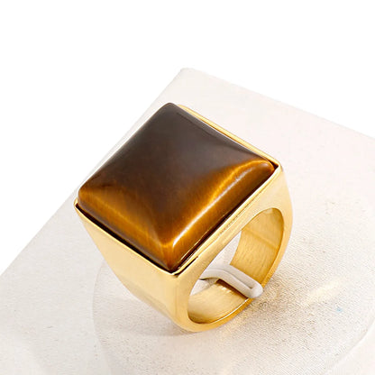 Stainless Steel 18K Gold Plated Fashion Geometric No Inlaid