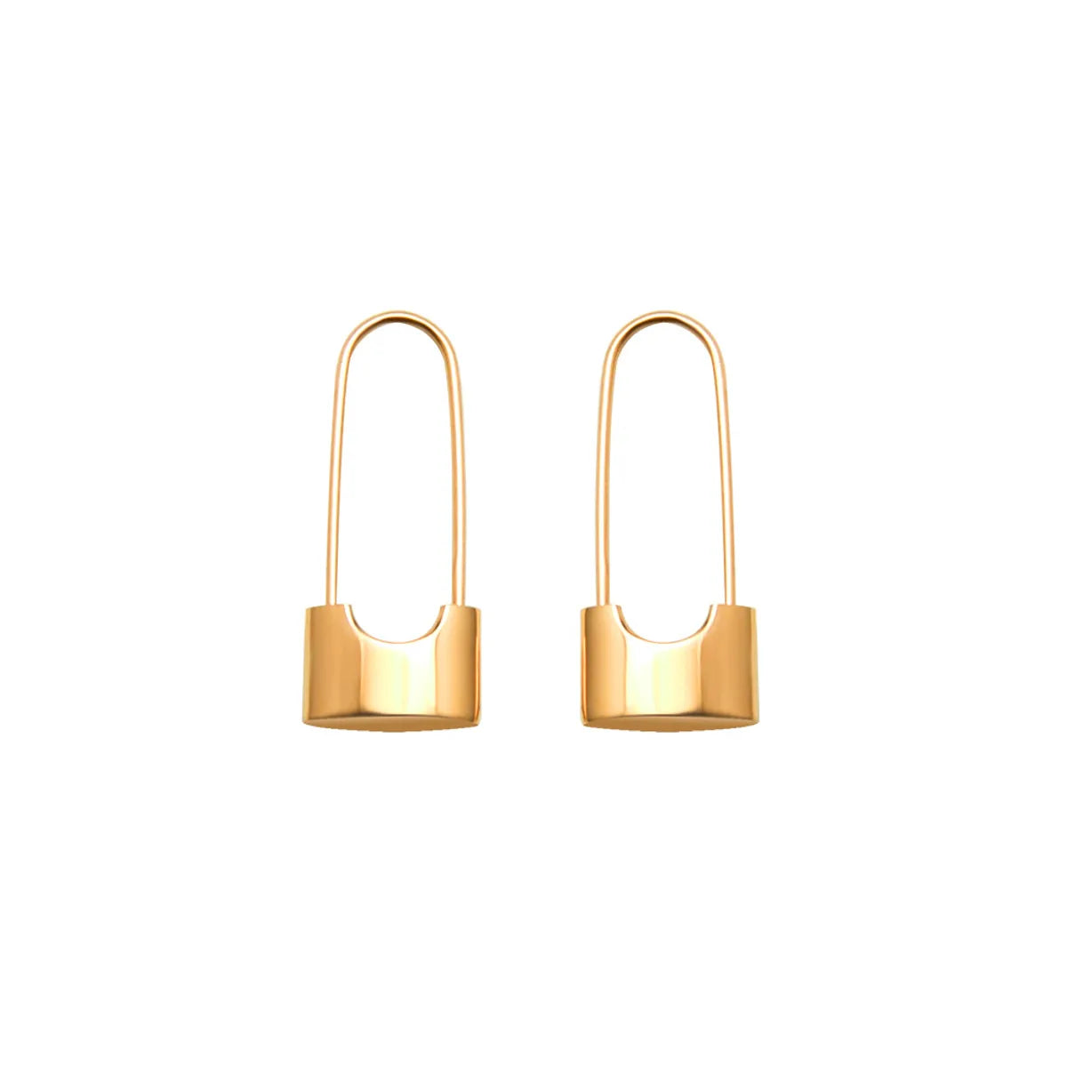 Lady Geometric 304 Stainless Steel No Inlaid 18K Gold Plated Earrings