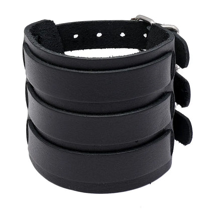 Men'S Locomotive Punk Style Jewelry Personality Trend Retro Leather Bracelet Bracelet  Hot-Selling Accessories