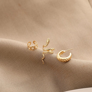 European And American New Creative Simple Women'S Snake-Shaped Earrings Wholesale