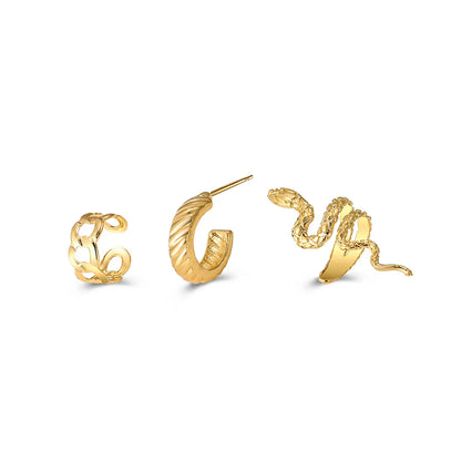 European And American New Creative Simple Women'S Snake-Shaped Earrings Wholesale