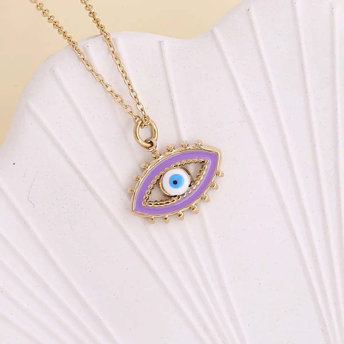 Stainless Steel 18K Gold Plated Stoving Varnish Eye