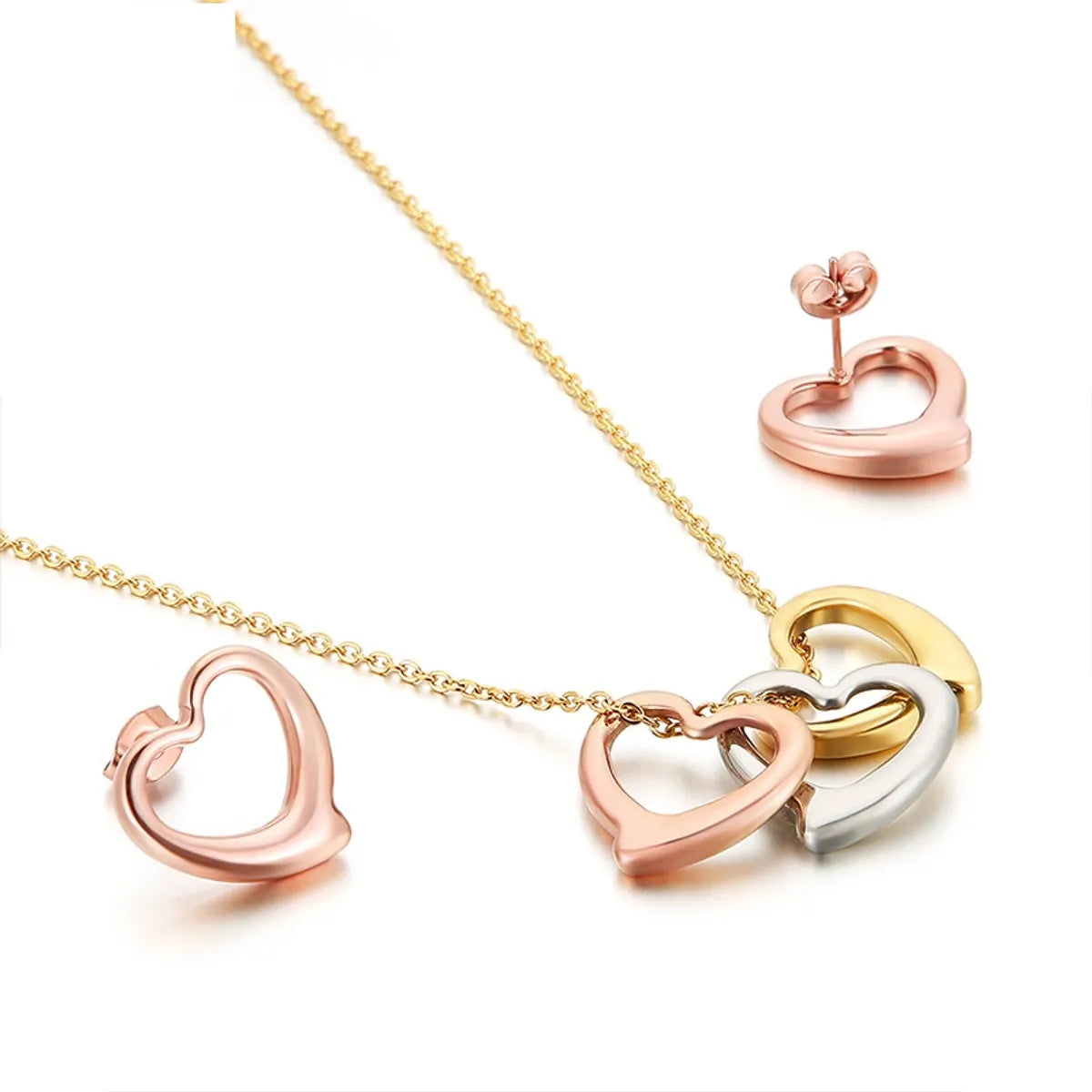 Wholesale Fashion Heart Titanium Steel