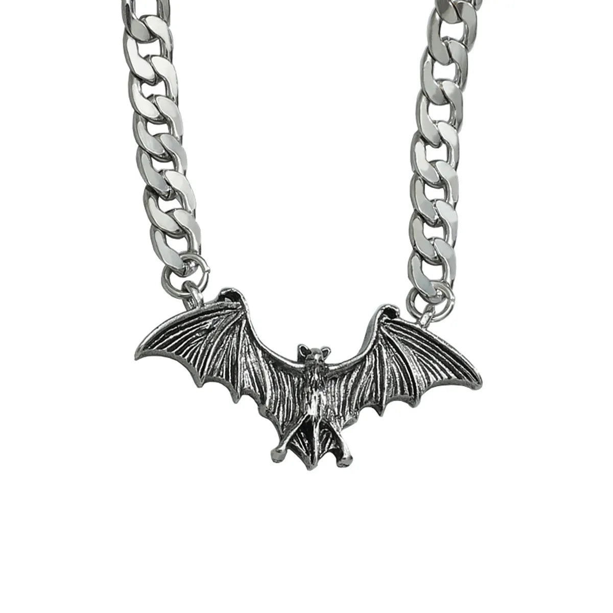 European And American Personality Creative Horror Bat Pendant Halloween Retro Bat Men'S Necklace