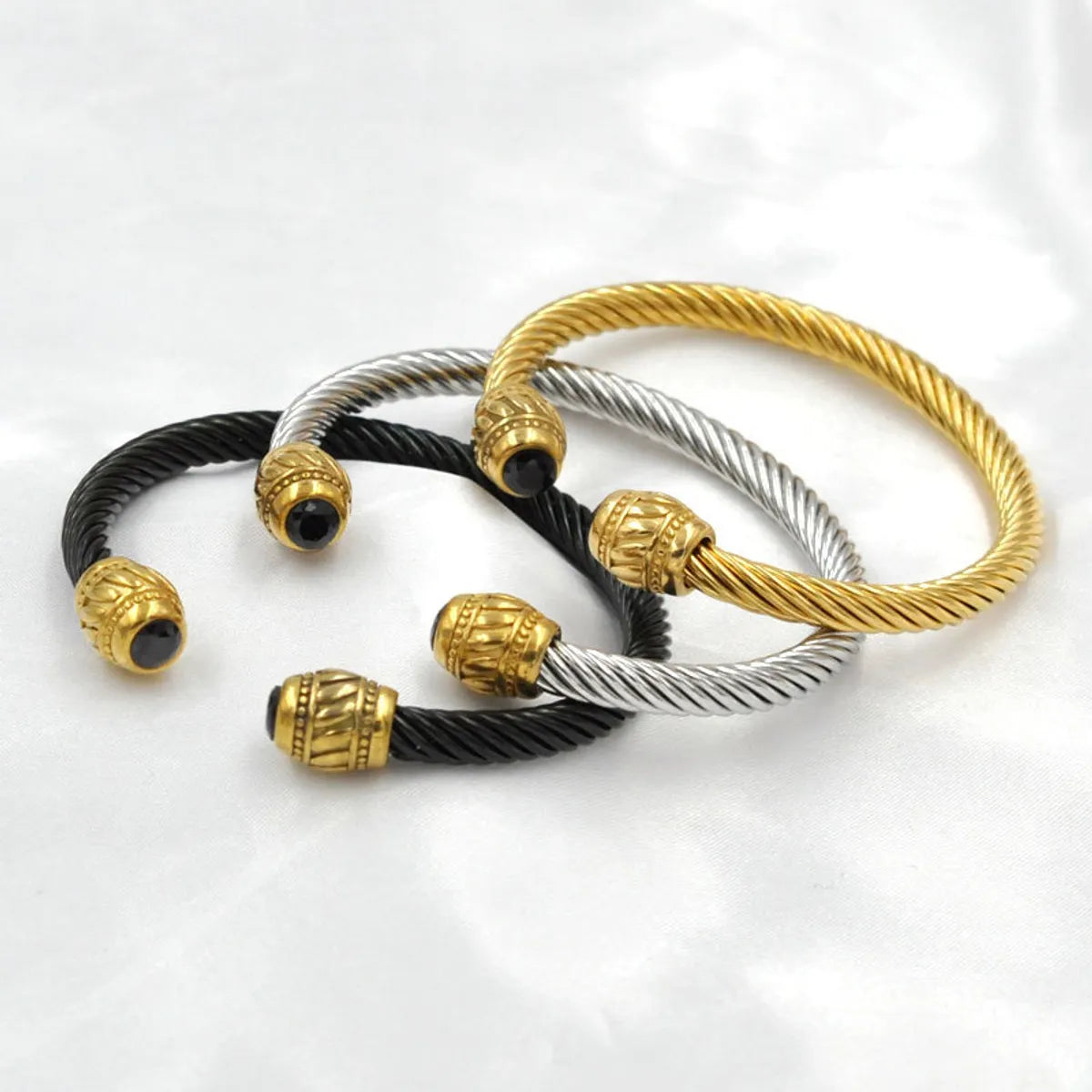 European And American Popular Open Wire Rope Bracelet Adjustable Cable Retro Style Bracelet Wholesale