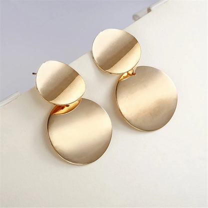 Simple Style Geometric Plating Alloy No Inlaid Earrings