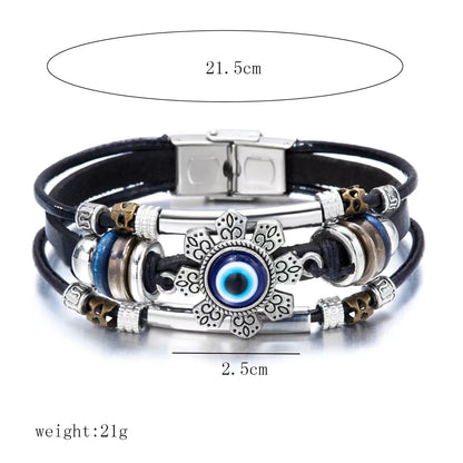 European And American Retro Leather Bracelet Fashion Diy Beaded Bracelet Wholesale