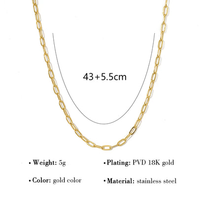 Simple Style Geometric Titanium Steel Plating Necklace