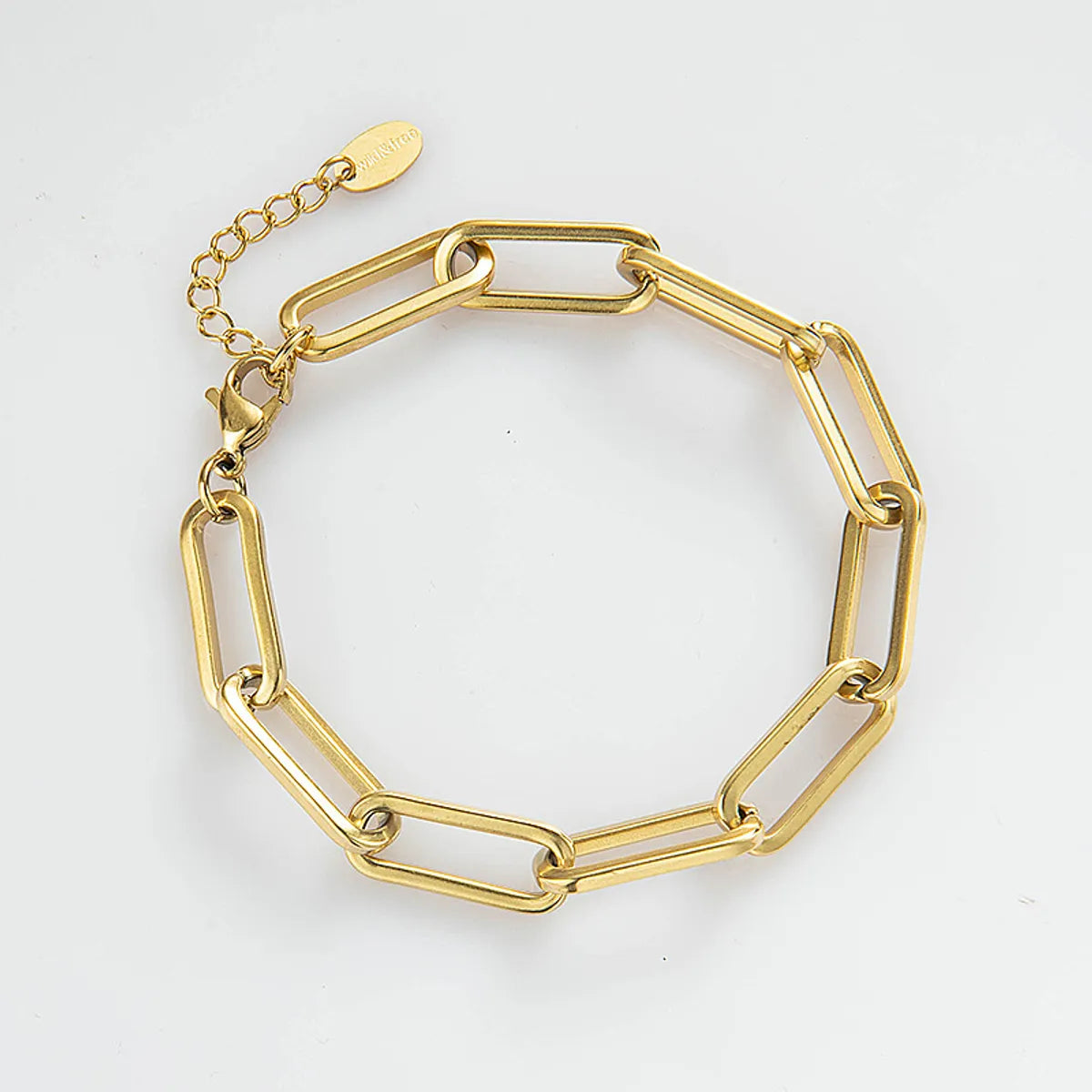 Fashion 304 Stainless Steel 18K Gold Plated No Inlaid Bracelets In Bulk