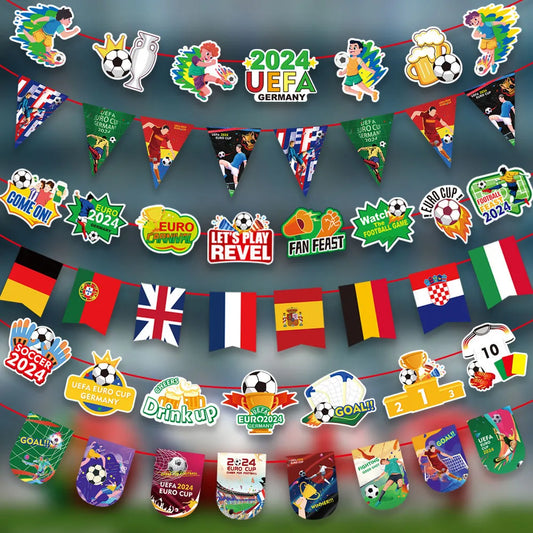 European Cup Casual Simple Style Letter Ball Paper Club Holiday Party Banner