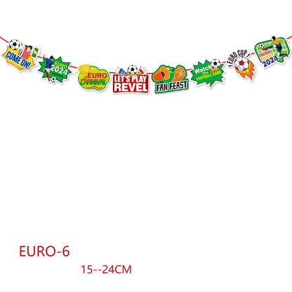 European Cup Casual Simple Style Letter Ball Paper Club Holiday Party Banner